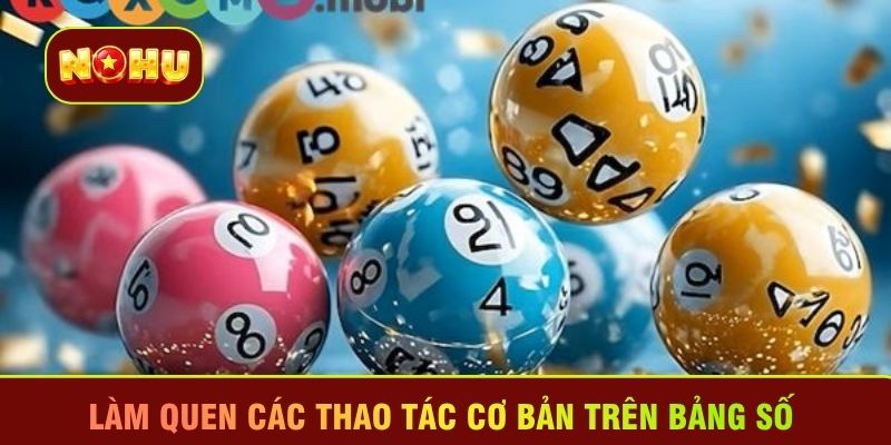 Làm quen các thao tác cơ bản trên bảng số