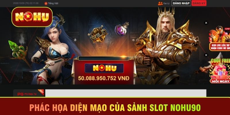 Phác họa diện mạo của sảnh Slot Nohu90